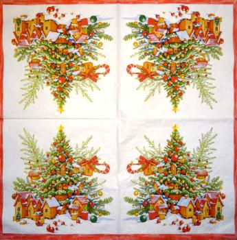195 Christmas Flowers - 3-ply (red) - Ihr